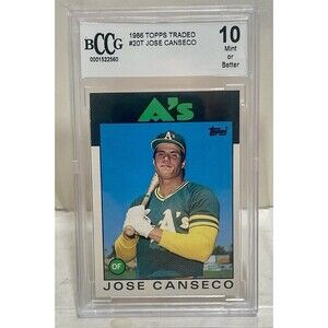 Vintage 1986 Topps Traded Jose Canseco #20T *BCCG* GEM MINT Rookie RC